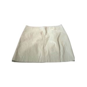 Free People Modern Femme Skirt Vegan Leather Grey Size 12-NWOT